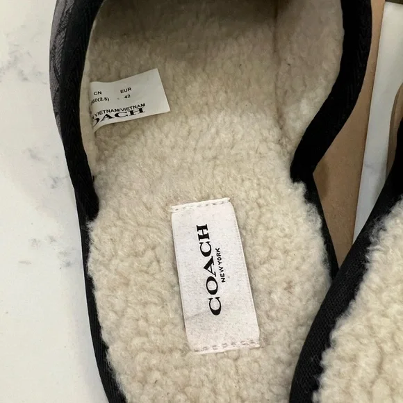 Coach Black and Gray Slippers - Picture 9 of 10